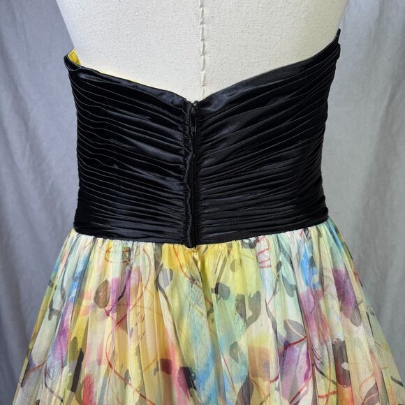 Jovani Ball Gown Yellow Multi-colored A-Line Prom Formal Pageant Sz 14 - Picture 10 of 12